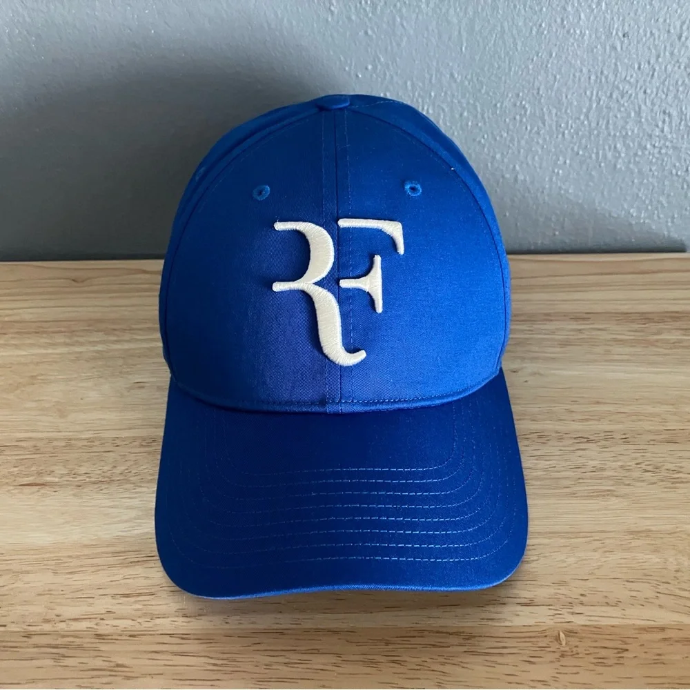 Uniqlo Roger Federer Tennis Hat Cap in RARE Blue NWOT Gorgeous OOP Velcro Strap - Picture 3 of 11